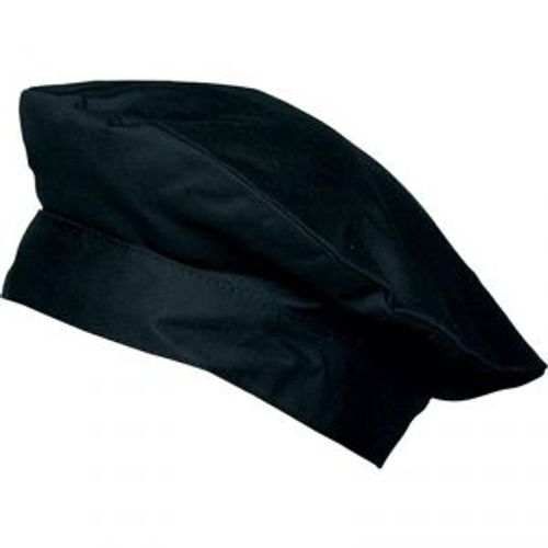 Toque Basse Style Béret Chef Cuisinier Patissier- Km 14/1 - Noir