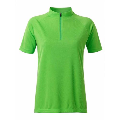 Maillot Cycliste Zippé - Femme - Jn511 - Vert Citron