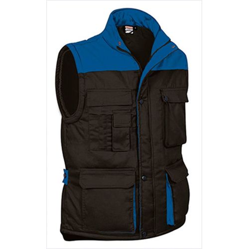 Gilet Doudoune De Travail Sans Manches - Homme - Ref Thunder - Black Bleu Roi