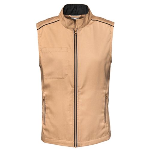 Gilet Sans Manches Daytoday - Femme - Wk6149 - Beige Camel Et Noir