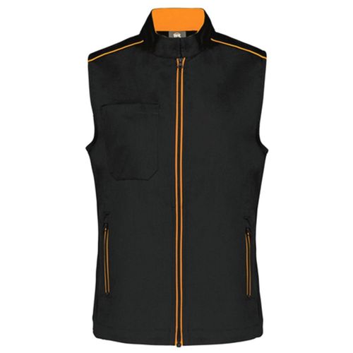 Gilet Sans Manches Daytoday - Femme - Wk6149 - Noir Et Orange