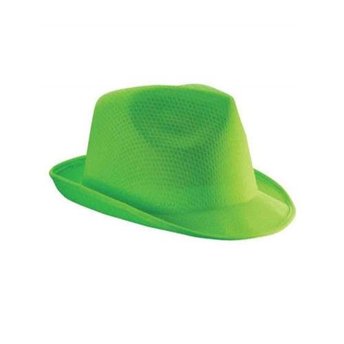 Chapeau Léger - Coloris Vert Vif Fluo - Adulte - C2078 - Taille Unique - Idéal Pour Soirées Disco Bals Costumés