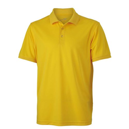 Polo Micro-Polyester Homme Jn576 - Jaune Soleil