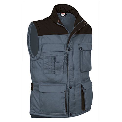 Gilet Doudoune De Travail Sans Manches - Homme - Ref Thunder - Gris Noir