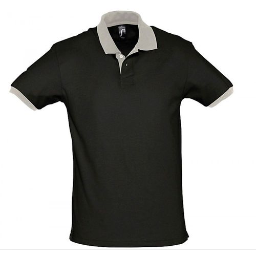 Polo Homme Bicolore - 11369 - Noir Et Gris