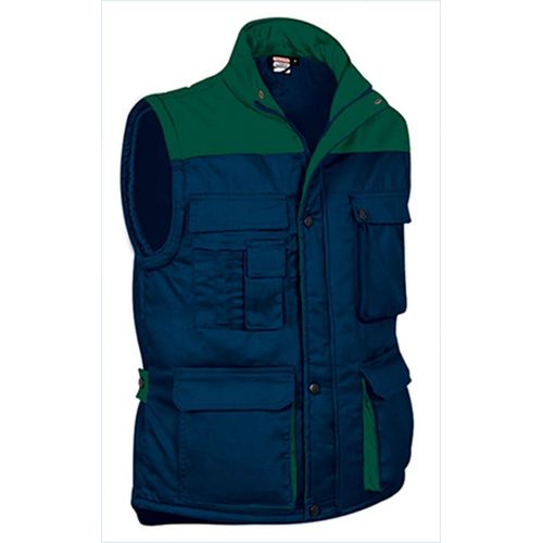 Gilet Doudoune De Travail Sans Manches - Homme - Ref Thunder - Bleu Marine Vert Bouteille