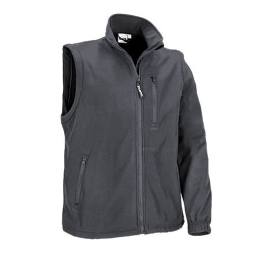 Veste Softshell Manches Amovibles - Homme - Ref Halifax - Gris Charbon