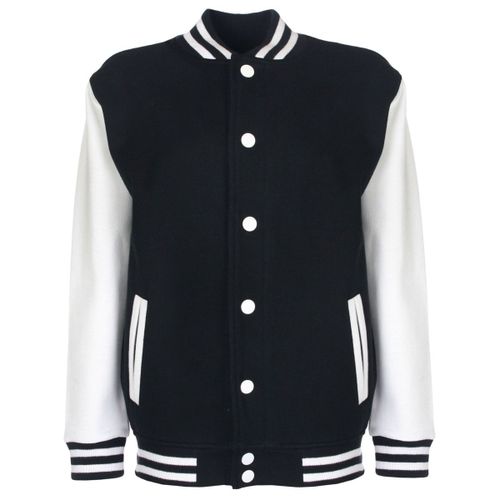 Sweat Veste Baseball Enfant Noir - Fv002 - Black-White