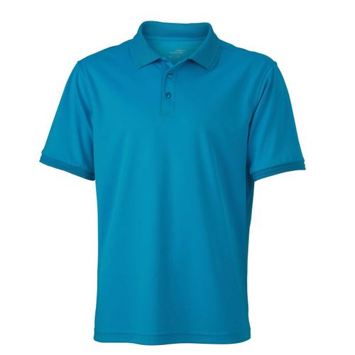 Polo Micro-Polyester Homme Jn576 - Bleu Turquoise