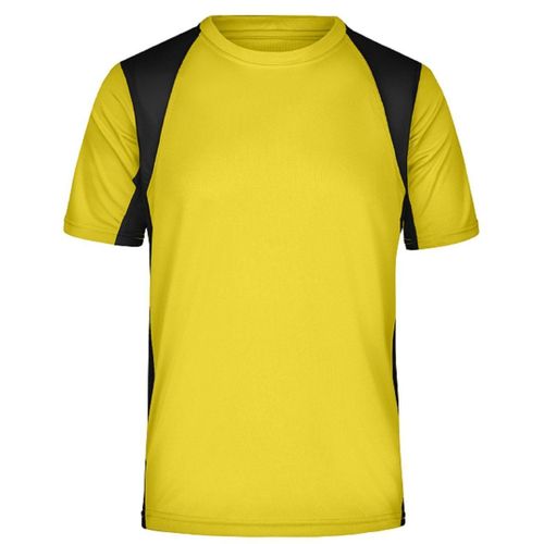 T-Shirt Running Respirant Jn306 - Jaune - Homme