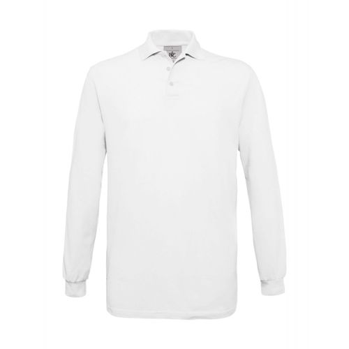 Polo Homme Manches Longues - Pu414 - Blanc