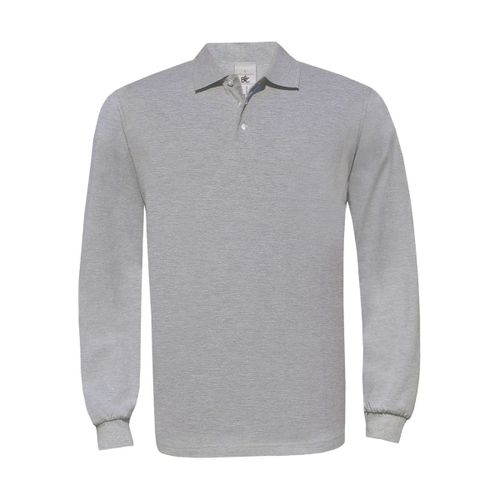 Polo Homme Manches Longues - Pu414 - Gris Heather