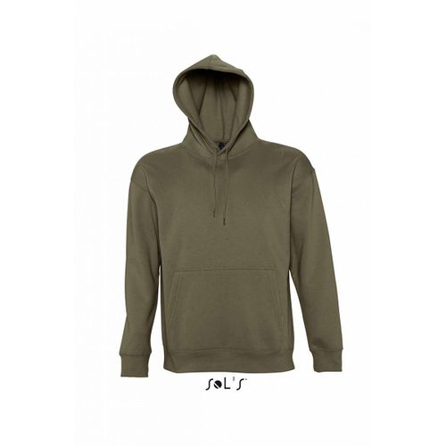 Sweat Shirt Capuche Poche Kangourou Unisexe - 13251 - Vert Army