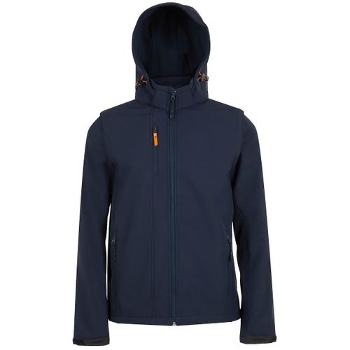 Veste Softshell À Capuche - Manches Amovibles - 01647 - Bleu Marine