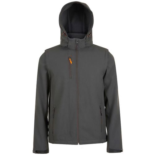 Veste Softshell À Capuche - Manches Amovibles - 01647 - Gris