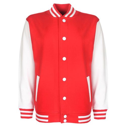 Sweat Veste Baseball Enfant Rouge - Fv002 - Red-White