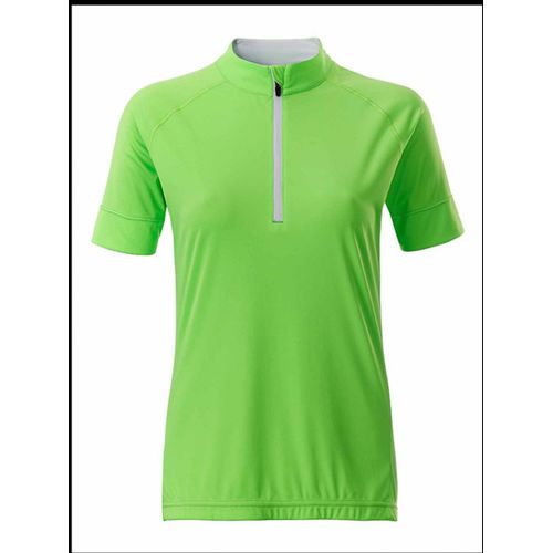 Maillot Cycliste Demi Zip - Femme - Jn513 - Vert Vif