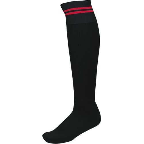 Chaussettes Sport - Pa015 - Noir Rayure Rouge