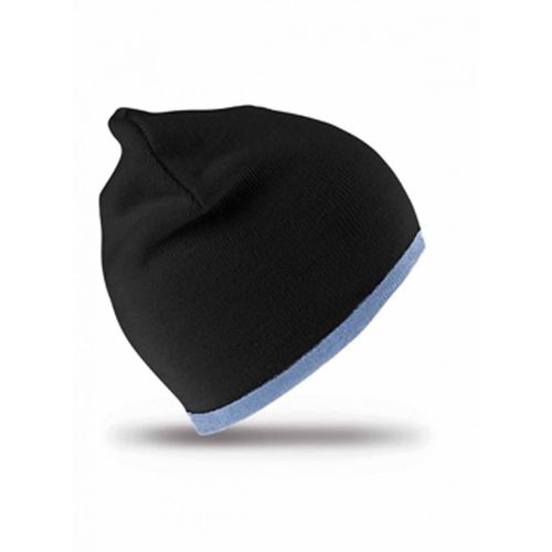 Bonnet Contrasté 2 Couleurs - Réversible - Result Rc046 - Noir - Bleu
