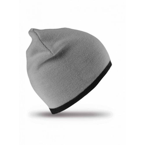 Bonnet Contrasté 2 Couleurs - Réversible - Result Rc046 - Gris - Noir