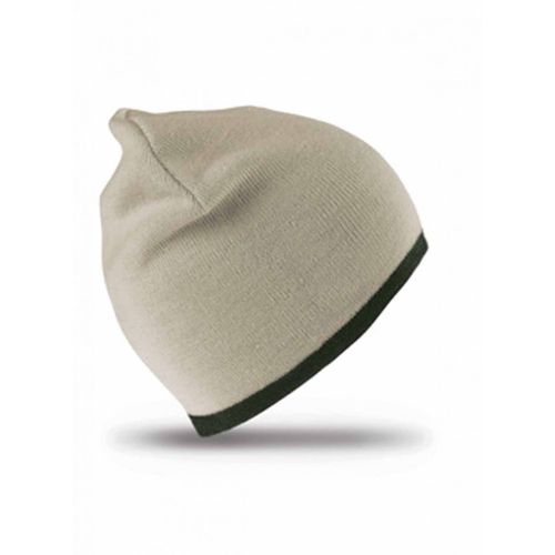 Bonnet Contrasté 2 Couleurs - Réversible - Result Rc046 - Beige Stone - Olive