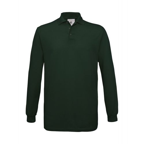 Polo Homme Manches Longues - Pu414 - Vert Bouteille