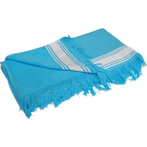 Drap De Plage - Fouta - K128 - Bleu Turquoise