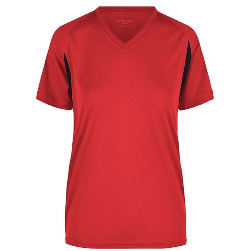 T-Shirt Running Respirant Jn316 - Rouge - Femme