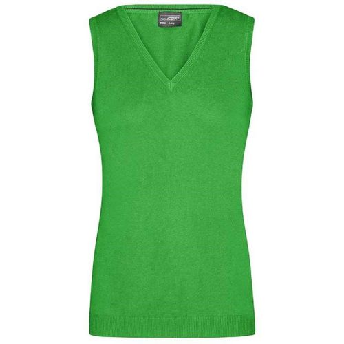 Débardeur Pull Sans Manche Col V - Femme - Jn656 - Vert Clair