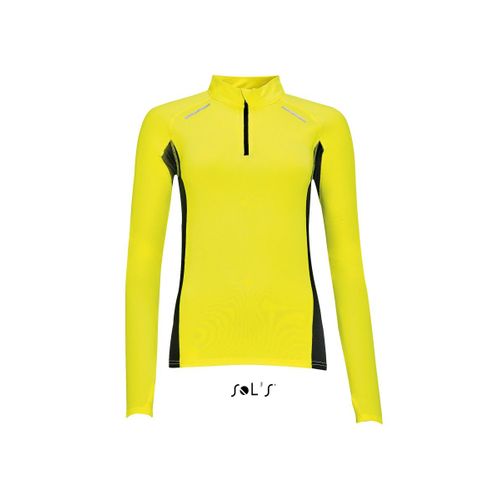 T-Shirt Running Manches Longues - Femme - 01417 - Jaune Fluo