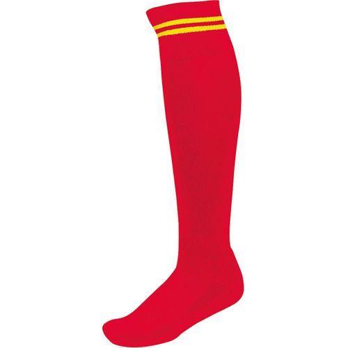 Chaussettes Sport - Pa015 - Rouge Rayure Jaune
