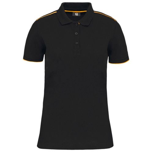Polo Professionnel Daytoday Pour Femme - Wk271 - Noir Et Jaune