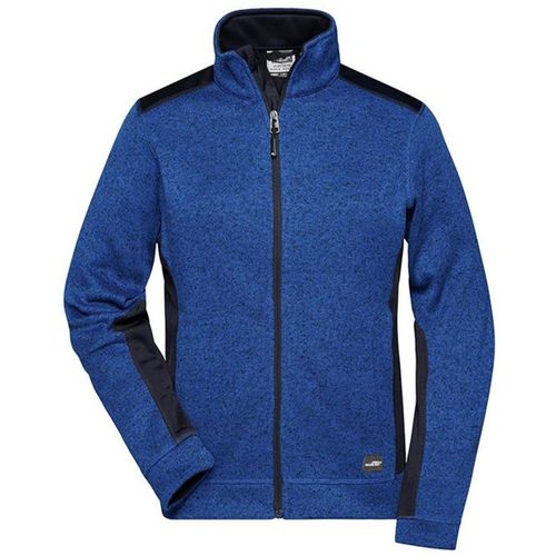 Veste Polaire Tricot De Travail - Femme - Jn861 - Bleu Roi Mélange Marine