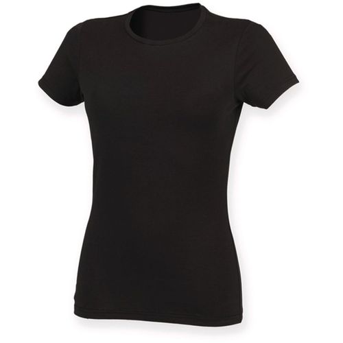 T-Shirt Col Rond - Femme - Sk121 - Noir