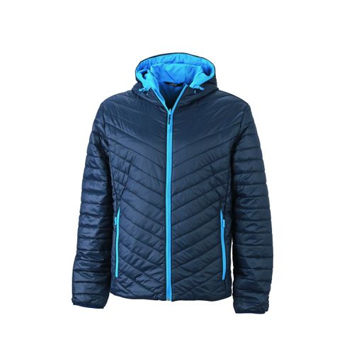 Doudoune Légére Fine Homme Réversible Jn1092 - Bleu