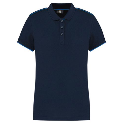 Polo Professionnel Daytoday Pour Femme - Wk271 - Bleu Marine Et Bleu Roi