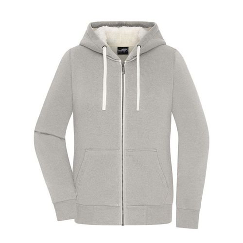 Gilet Sweat Sherpa - Femme - Jn1319 - Gris Clair Mélange