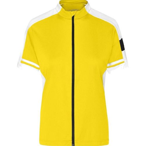 Maillot Cycliste Zippé Femme Jn453 - Jaune