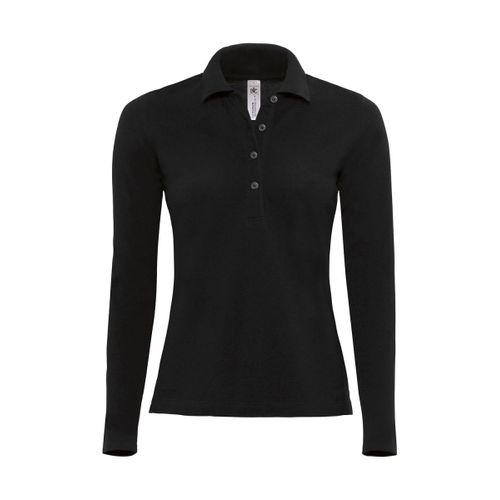 Polo Femme Manches Longues - Pw456 - Noir