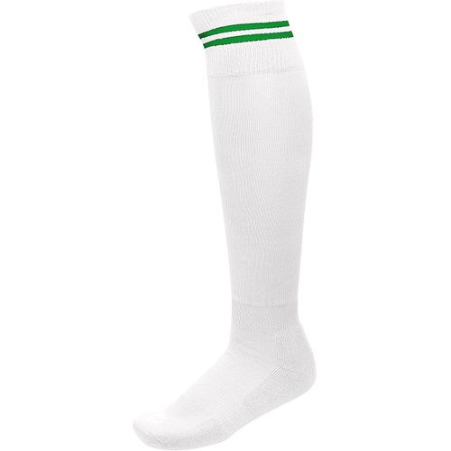 Chaussettes Sport - Pa015 - Blanc Rayure Vert
