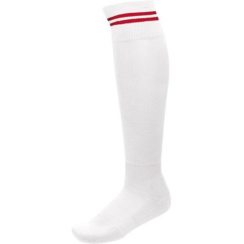 Chaussettes Sport - Pa015 - Blanc Rayure Rouge
