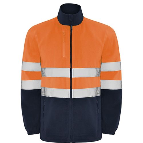 Veste Polaire Haute Visibilité - Hv9305 - Homme - Bleu Marine Et Orange Fluo