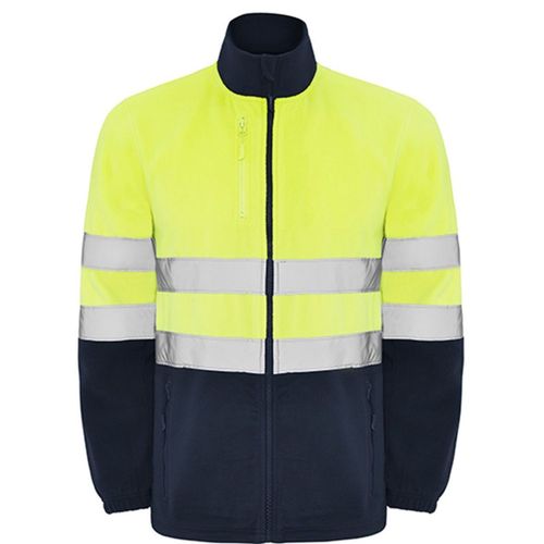 Veste Polaire Haute Visibilité - Hv9305 - Homme - Bleu Marine Et Jaune Fluo