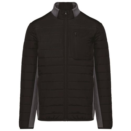 Doudoune Bi-Matière - Homme - K6171 - Noir Et Gris Foncé Heather