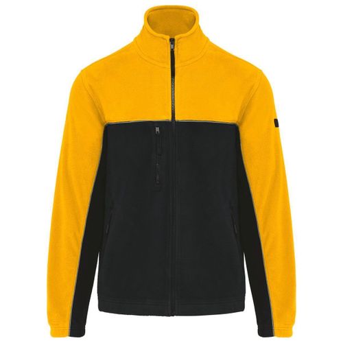 Veste Micropolaire Zippée Bicolore - Ecoresponsable - Unisexe - Wk904 - Noir Et Jaune