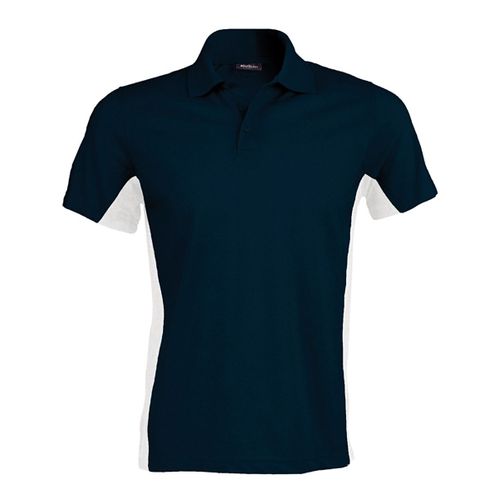 Polo Bicolore Homme - K232 - Bleu Marine - Blanc - Manches Courtes