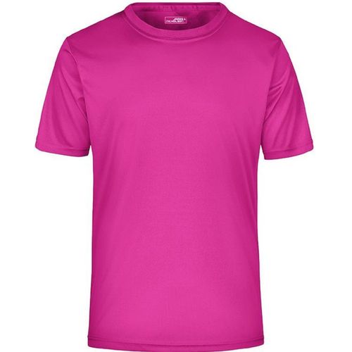T-Shirt Respirant Jn358 - Rose - Col Rond - Homme