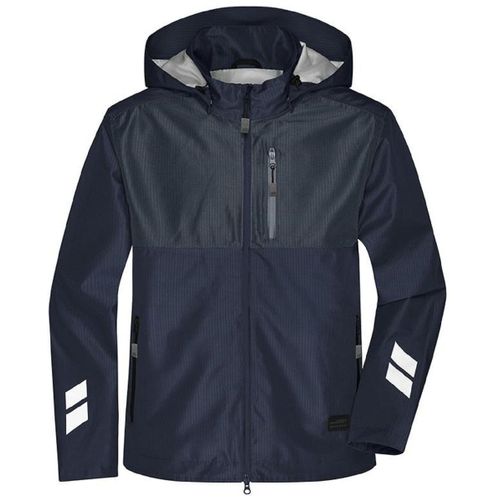 Veste De Travail Hardshell - Unisexe - Jn1814 - Bleu Marine Et Carbone