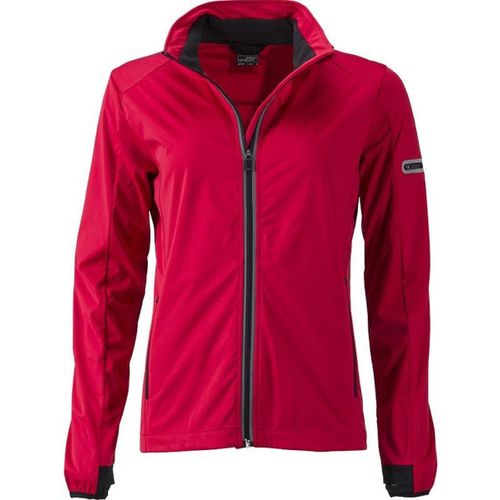 Veste Softshell Sport - Femme - Jn1125 - Rouge Et Noir