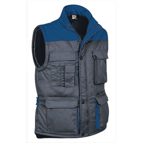 Gilet Doudoune Sans Manches - Homme - Ref Thunder - Grey Bleu Roi